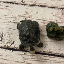 Turtle Tortoise Holland Figurine Miniatures Netherlands Japan Lot of 2