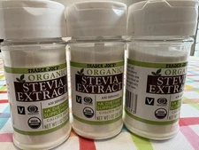 3 NEW Trader Joes Pure Organic Stevia Extract Powder Vegan EXP 05/2031 SHIPTODAY