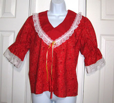Square Dancing scoop-neck Top Short-sleeve turquoise Floral print Wm. M