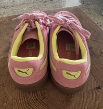 PUMA Palermo Pink/Yellow Low Top Lace-Up Athl...