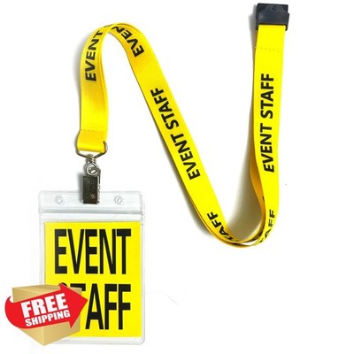 Hromra Yellow Event Staff Lanyard Card Holder 25 Set