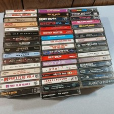 VTG LOT OF 54 R B CASSETTE TAPES 70S, 80S, 90S VARIOUS ARTISTS NICE LOT