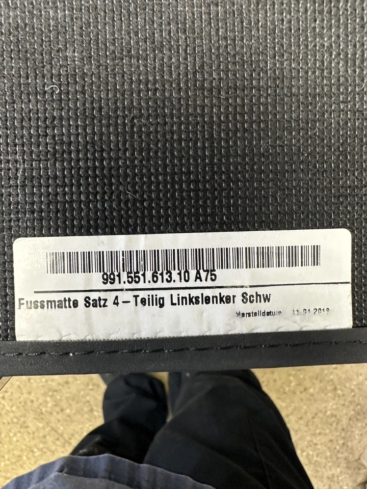 Alfombrillas de cuero para Porsche 911 GT3 RS 2018 19 Touring 991,2 Foto 2 de 4