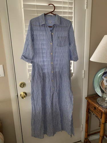 Lilly Pulitzer Maxi Button Down Light Weight Woman’s XXS Slit Sides Shirt Dress - Picture 1 of 16