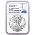 2023-W $1 1-oz Proof American Silver Eagle NGC PF69UC FR Blue Label