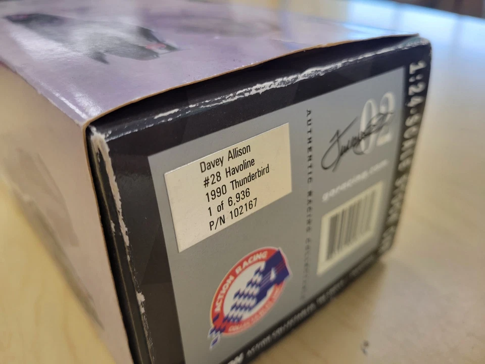 Davey Allison 1990 Havoline Nascar 1/24 Diecast Acción Histórica Thunderbird Foto 2 de 4