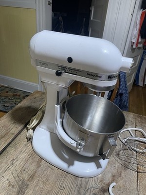 KitchenAid K5SS Heavy Duty Series 5qt Stand Mixer - White for sale