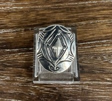 Native Southwest Style Sterling Silver Hand Stamped Concho Ring Sz 8.5