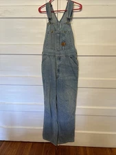 Vintage Walls Overalls Mens 34x34 Baggy Carpenter Distressed Denim Blue Jean