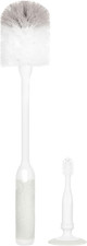 Deluxe Baby Bottle Cleaning Set Includes a Nipple Brush with Suction Cup, Oat