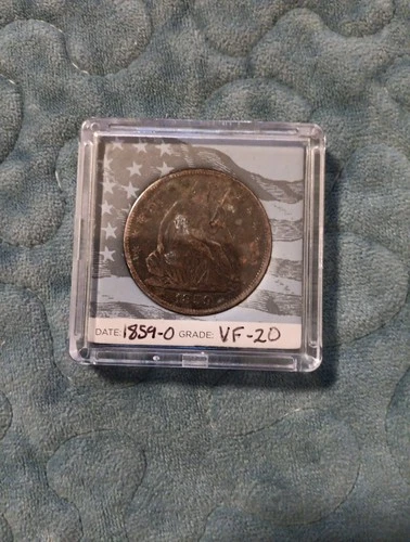 1859 O Seated Liberty Half Dollar 50c Silver Coin VF Very Fine