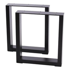 Industrial Black Heavy Duty Rectangular Iron Table Legs PM0393 44-2-4
