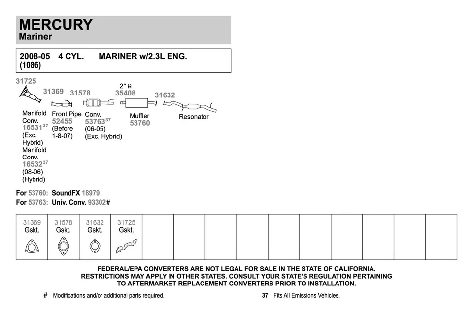 For Chevy Impala 00-05 Exhaust Manifold Flange Gasket High Temperature Graphite — 第 4/4 张图片