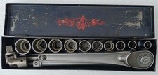 Vintage Indestro 12 Drive Ratchet Socket Set In Wards Master Case Usa Vintage Indestro 12 Drive Ratchet Socket Set In Wards Master Case Usa