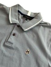 Ted Baker Men's Size 5 Gray Polo Shirt Embroidered Flower