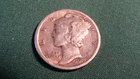 1918 P U.S. 90% SILVER MERCURY DIME