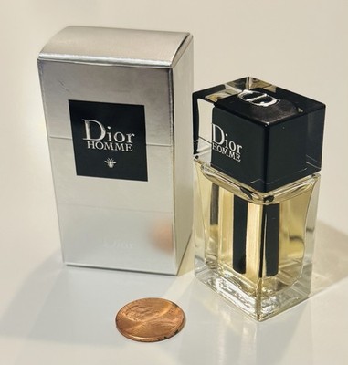 DIOR HOMME Men's Eau de Toilette .34 oz., 10 ml Mini Miniature Splash Pour NIB