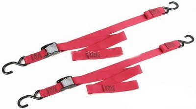 Ancra ''Original'' Tiedowns 40888-10 - One Pair 1'' Cam Buckle Tie Down Red