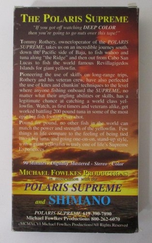 Inside Sportfishing Presents The POLARIS SUPREME With Tommy Rothery (VHS Video) - Picture 2 of 4