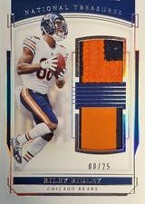 2019 Panini National Treasures Rookie Dual Material Holo Silver Riley Ridley /25
