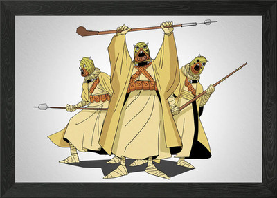 Tusken Raiders gerahmtes Wandbild Poster Leinwanddruck Bild