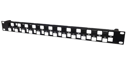 TUK - FFK24MTSU - 24 Port Offset Leer Keystone Panel