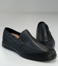 Ecco S-Lite Moc Black Leather Comfort Slip On Loafers Men's Size 13/13.5 X-Wide