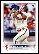2022 Topps Matt Vierling Rookie Philadelphia Phillies #316
