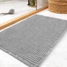 Waffle Bath Mat Rug Super Absorbent Non Slip Bath Mats for Bathroom Mat Ultra...