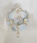 Vintage German Porcelain Covered Sugar Bowl Scalloped Hand Painted  Cottagecore  — photo 7
