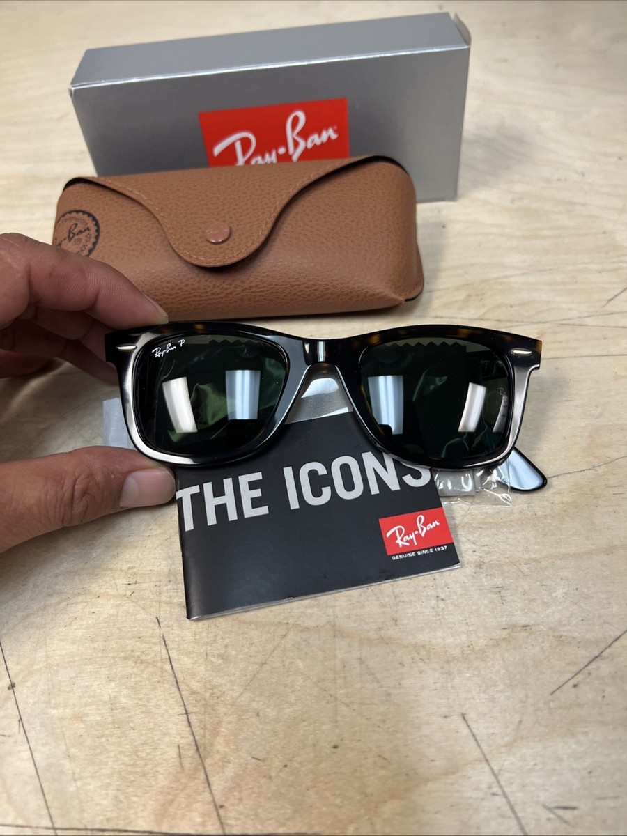 レイバンレイバン wayfarer tortoise crystal/green Ray Ban RB 2140-F 902 Wayfarer - Tortoise/Crystal Green by Ray Ban