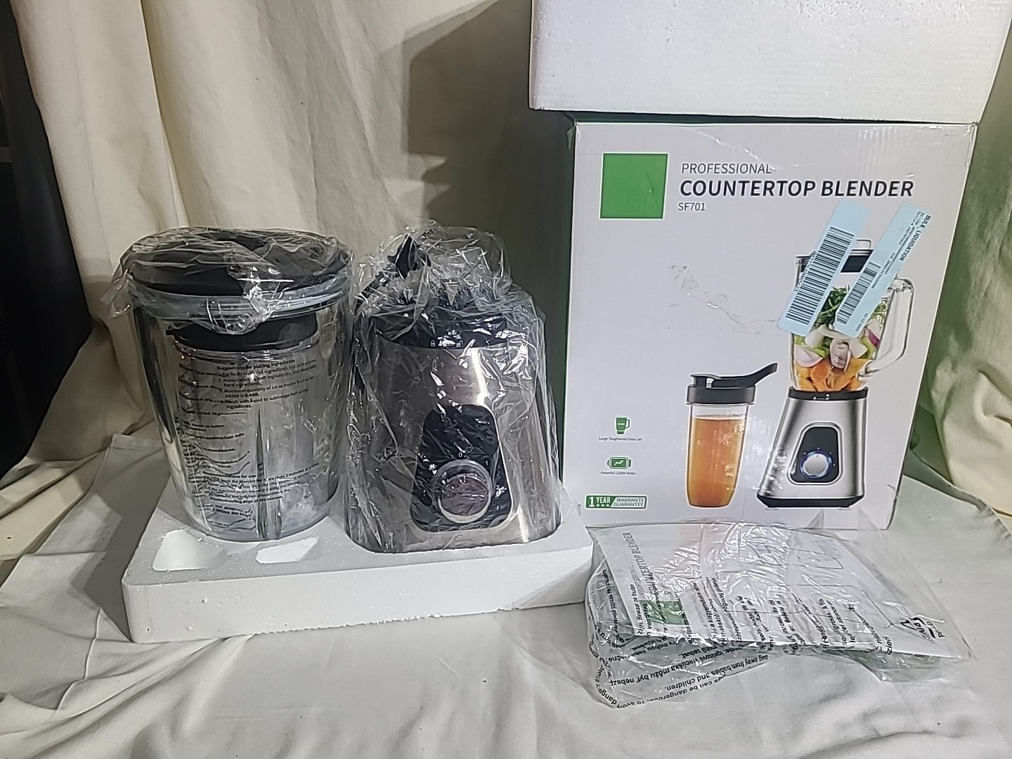 1200W Smoothie Blender 52 Oz 3 Adjustable Speed for Frozen F