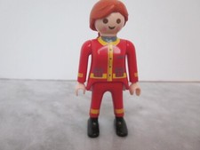 Playmobil Figure Lady Rescue Worker - Red Suit - Fire Station, Ambulance