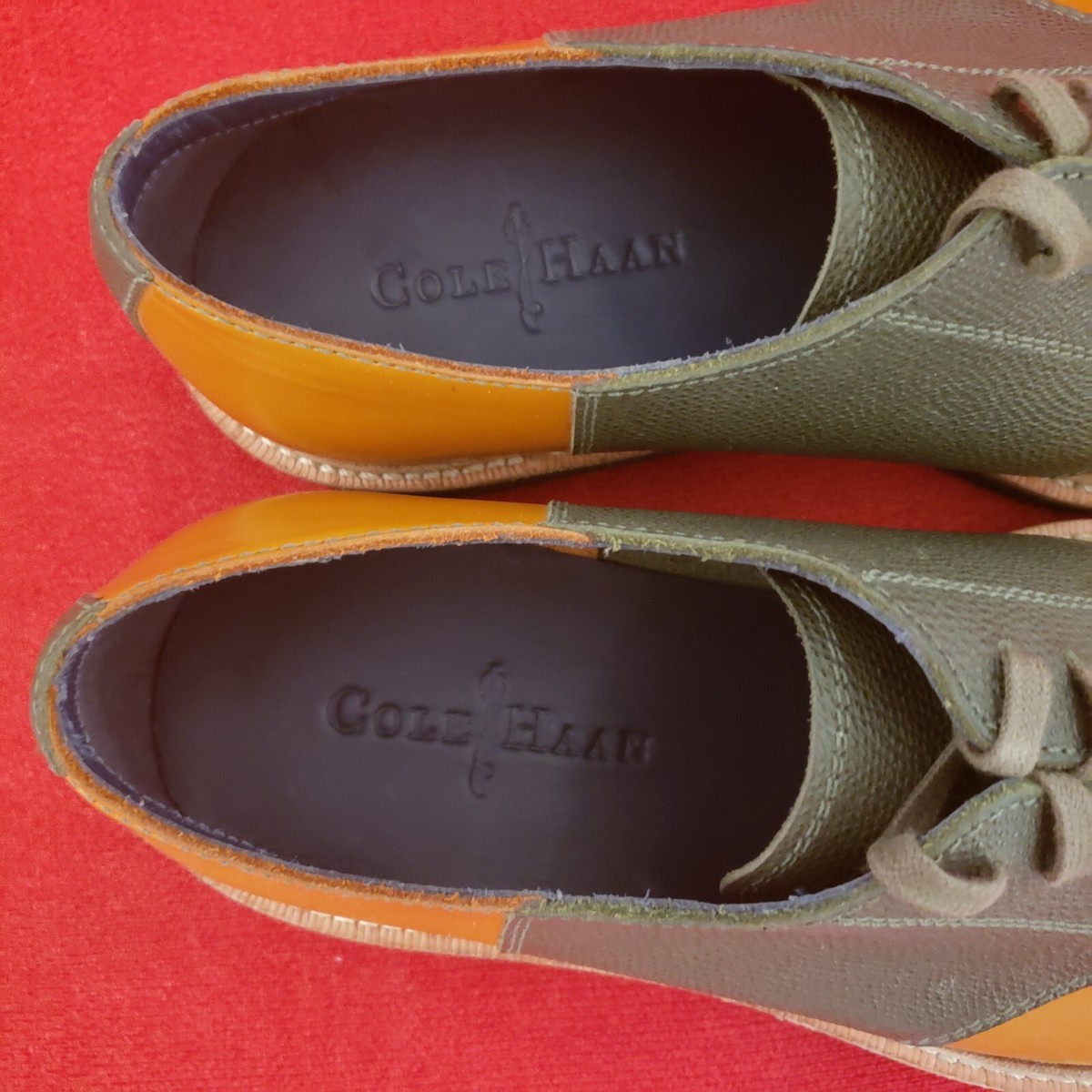 New Cole Haan Mens Shoe Christy Wedge Two-Tone Saddle Oxford 