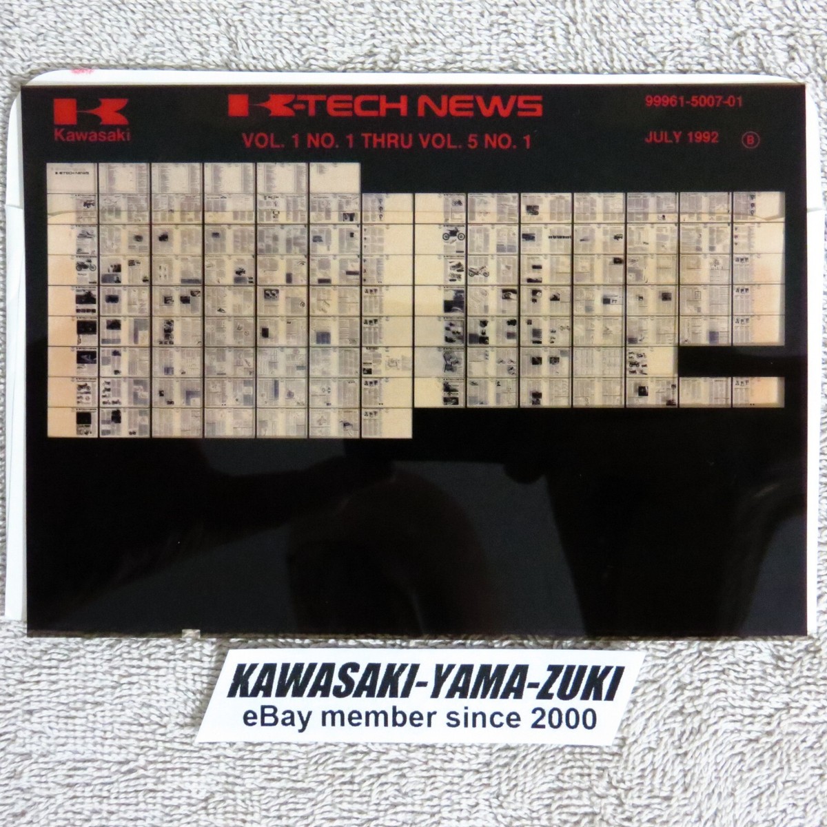 1992 Kawasaki K-Tech News MicroFiche Card Containing 15