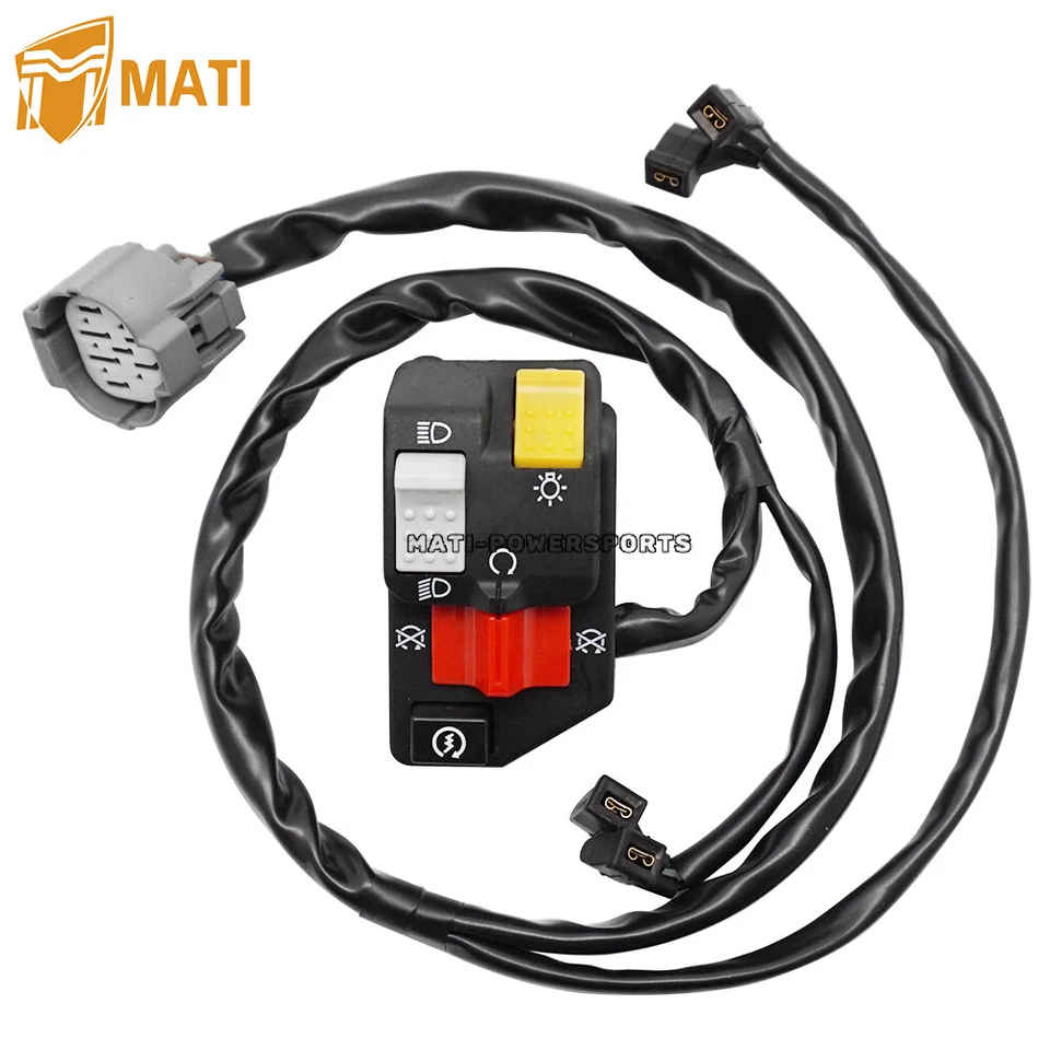 Interruptor de control de manillar botón arranque parada faro para Honda TRX700XX Foto 3 de 4