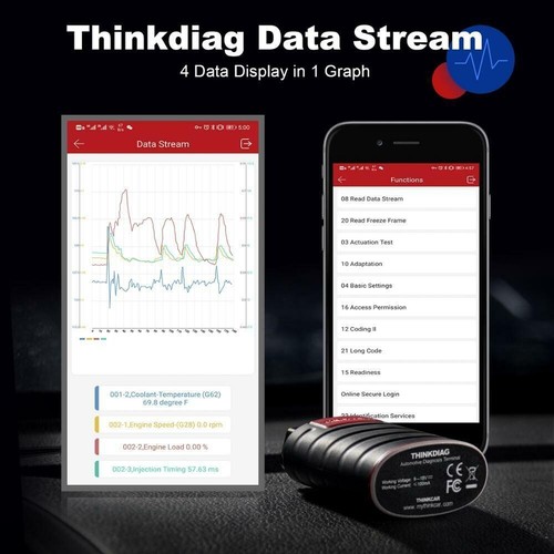 THINKCAR Thinkdiag OBD2 Scanner Car Diagnostic Tool ECU Coding All Software Free - Picture 10 of 17
