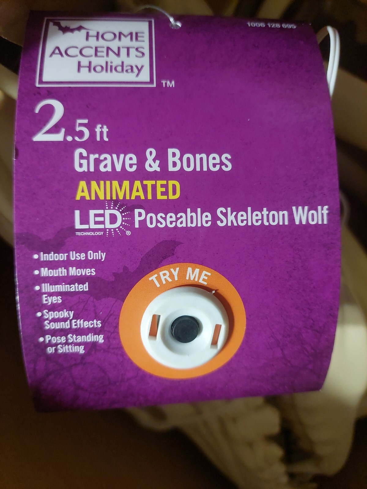 Set Of 2 Home Accents Holiday 2.5ft Animated Halloween Skeleton LED