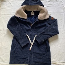 Burton Living Lining Coat Navy Blue Ladies Corduroy Trench Jacket Size Large L