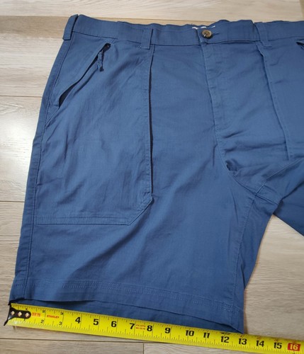 Croft & Barrow Men's Size 42X8 Cargo Hiking Blue Shorts Front Zip Pockets - Picture 9 of 12