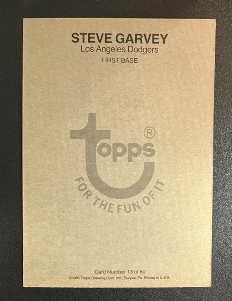 Steve Garvey 1980 Topps Super #13 Signed Authentic Autograph Dodgers 5x7" - Image 2 of 2