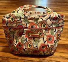 LILY BLOOM Insulated Tote Lunch Bag Cinch Top Closure Floral Multicolor 13”