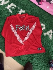 Chrome Hearts Matty Boy Form Red Mesh Long sleeve Jersey Size Large