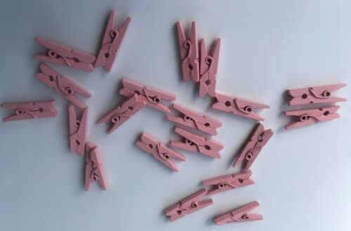 Kleine Holzklammern Wäscheklammern Mini Klammern bunt weiß rot blau pink gelb - Bild 15 von 27