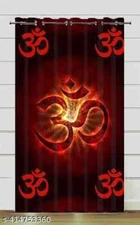 Digital Printed God Mandir Bhagwaan Designer Door Window Curtain 1 pc