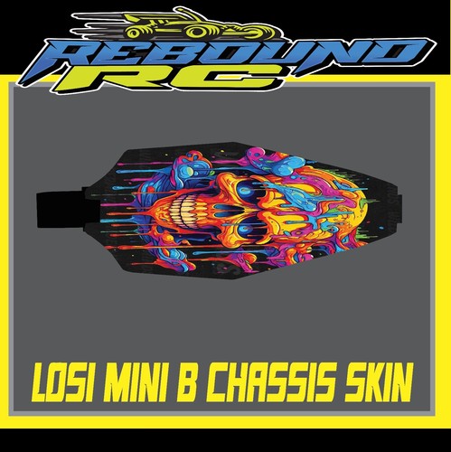 losi mini b 1/16th chassis skin protector /decal /sticker - Picture 2 of 3