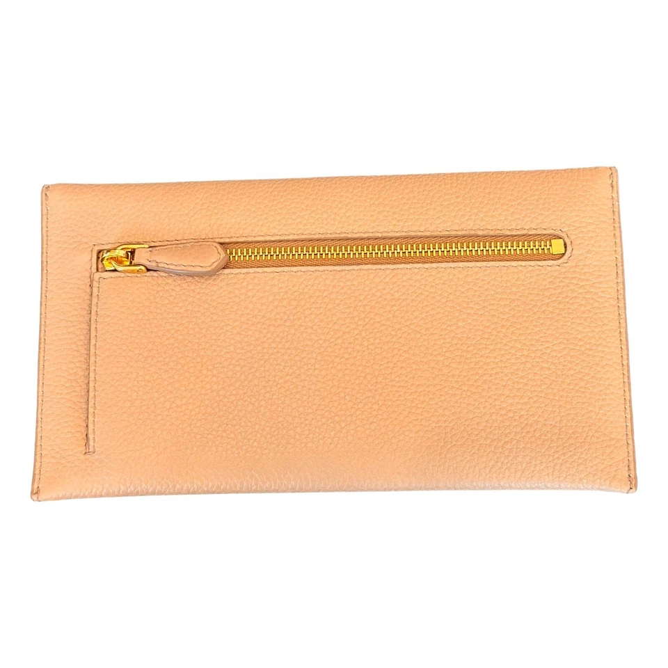 Prada Beige Vitello Grain Leather Long Envelope Wallet NWT - Image 3 of 4