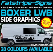 to fit PEUGEOT BOXER L3 LWB GRAPHICS STICKERS STRIPES DECAL CAMPER VAN MOTORHOME