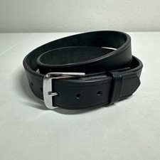 Boston Leather 1.5" Traditional Off Duty Leather Belt, USA Made - 6582