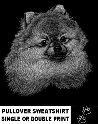 Incredibly Detailed Pomeranian Art Custom Printed On A Pullover